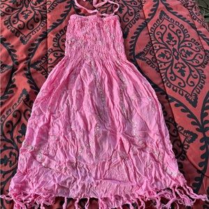 Brand new! Extra small pink beach dress.